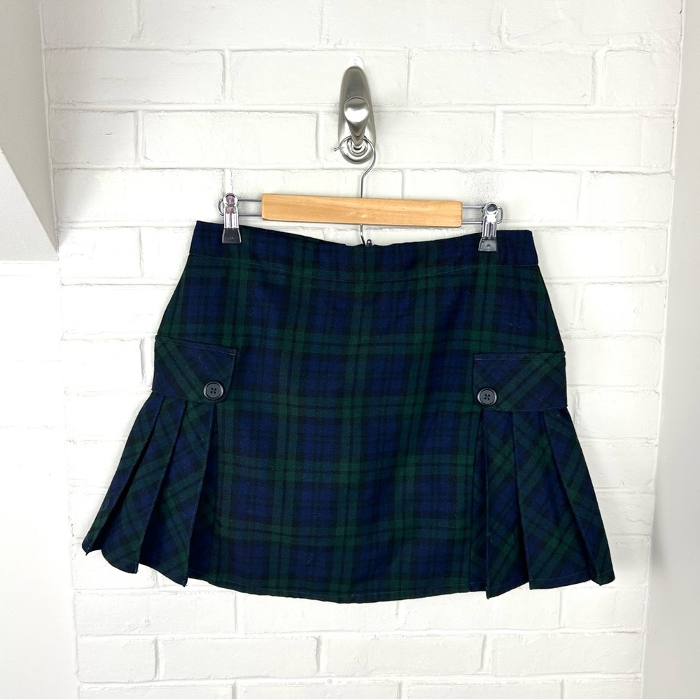 Lands’ End Tartan Plaid Pleated Skort Size 6